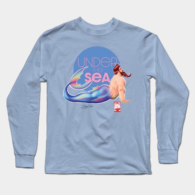 merman bear Long Sleeve T-Shirt by JayGeeArt